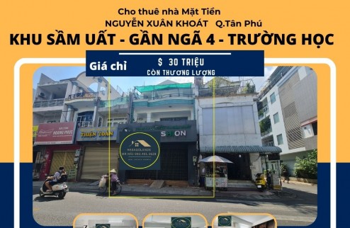 Cho thuê nhà Mặt Tiền Nguyễn Xuân Khoát 126m2, 2Lầu, 30 triệu, gần ngã 4